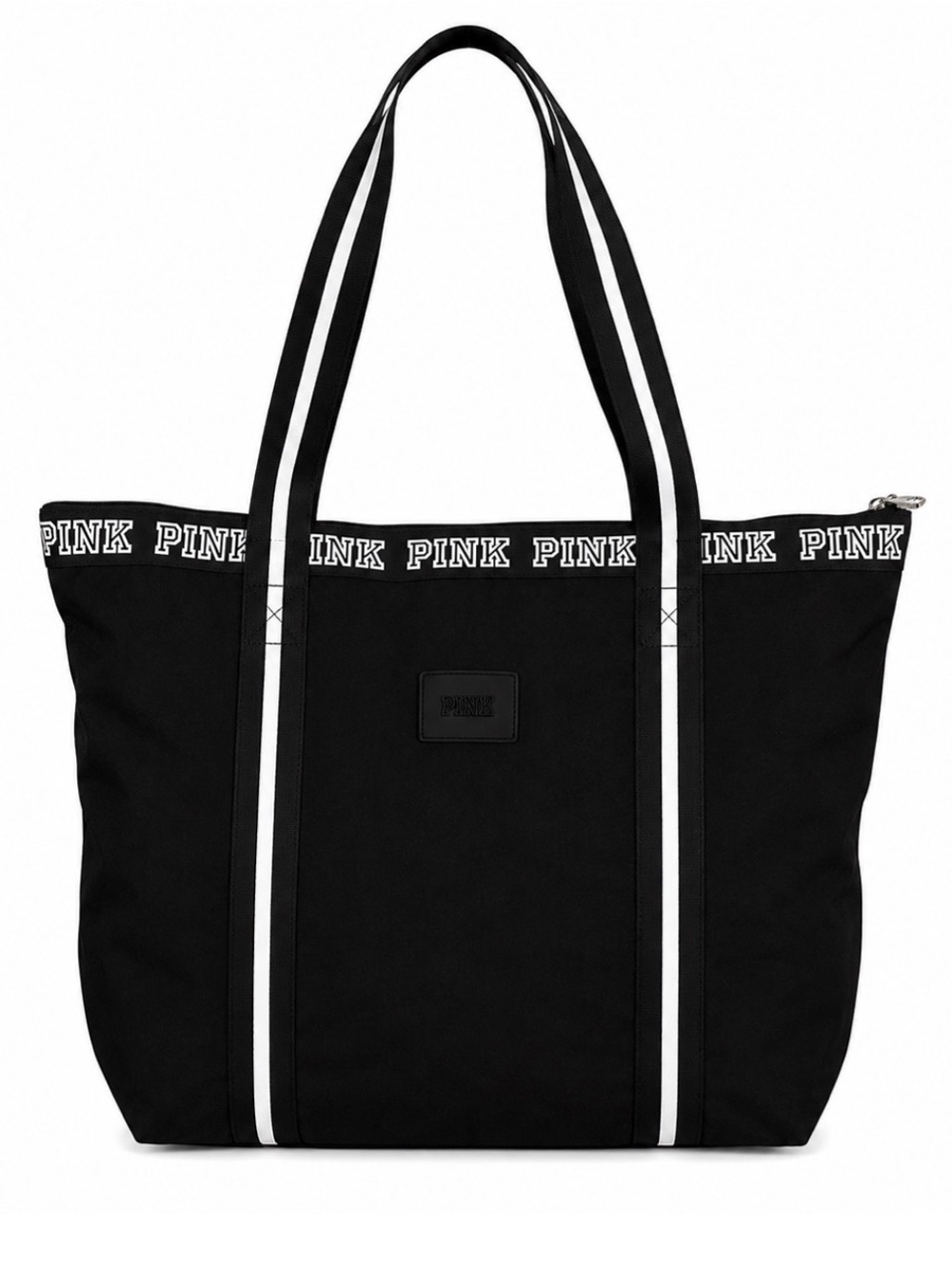 Pink Black and white tote bag